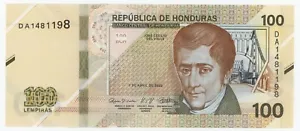 Honduras 100 Lempiras 7-4-2022 Pick 112 UNC Uncirculated Banknote - Picture 1 of 2