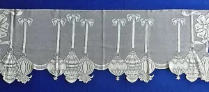92" x 19" White Lace Mantel Scarf Ornament Dining Room Livingroom Den Piano - Picture 1 of 5