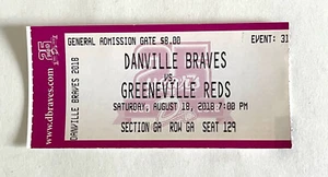 TICKET ONLY ~ Chipper Jones CRAZY TRAIN 2018 Danville Braves Bobblehead SGA - Picture 1 of 1