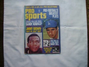 Pro Sports Magazine March 1966 Sandy Koufax and Jimmy Brown - Picture 1 of 3