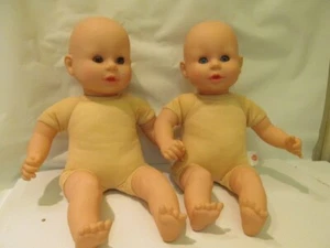 16" Cloth and Vinyl Melissa and Doug Baby Doll Twins (Eyes blue and brown) - Picture 1 of 4