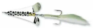 CUCCHIAINO ROTANTE PANTHER MARTIN ELICA 4 GR con piume bianche - trota bass - Photo 1 sur 1