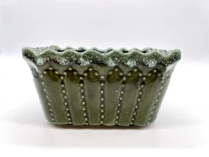 Vintage Cookson Pottery Rectangular Green Drip Glaze Planter Marked CP-746 USA - Picture 1 of 4