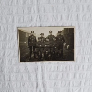 WW1 Military Photo Postcard Soldiers, Group of 7 Figures, Unused Postcard Photo - Picture 1 of 6
