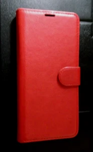Motorola Moto G10 Red Faux Leather Protective Phone Case Book Design Wallet Flip - Picture 1 of 6
