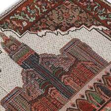 Muslim Prayer Mat Cotton Pilgrimage Carpet Muslim Praying Rug Craft Gift XAT