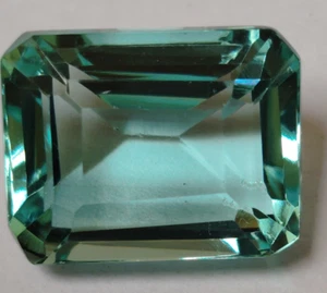 AAA+ Aquamarine 16.00 Ct. Emerald Cut Flawless Loose Gemstone Gift for Women/Her - Picture 1 of 7