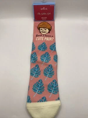 HALLMARK The Golden Girls Blanche 船袜 粉色 叶子 均码 免运费 — 第 1/4 张图片