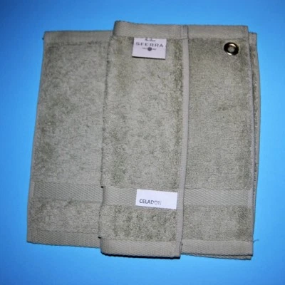 Sferra Bello мочалка/полотенце для лица, набор из 2 w/втулки расчесанный хлопок 12 x 12» новый - Изображение 1 из 2