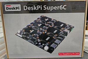 NEW DeskPi Super6C Raspberry Pi CM5/CM4 Cluster Mini-ITX board - Ships from USA - Picture 1 of 2