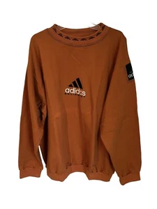 Vintage Adidas Equipment Crewneck Sweatshirt Big Logo Y2K Streetwear Orange XL - Picture 1 of 7