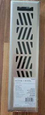 NEW allen + roth 2-in x 12-in Maximum Airflow Steel Stain Floor Register - Image 1 of 2