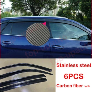 For Atlas Cross Sport 2020-22 Carbon Trim Window Vent Visor Shade Sun Rain Guard - Picture 1 of 7