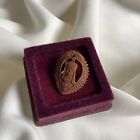 1938 Antique Hungary Miniature Eucharist Christian Art Coquilla Nut Pit Carved
