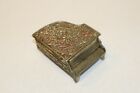 Vintage Occupied Japan Piano Shaped Silver Plated Jewelry Trinket Box