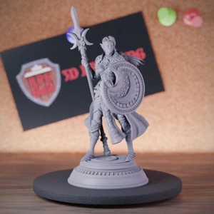 Female Elf Cleric of the Moon Miniature Paladin Dungeons and Dragons TTRPG - Picture 1 of 8