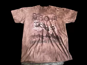 Founding Fathers Mt Rushmore Native American Indian The Mountain T-Shirt Large - Picture 1 of 5