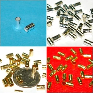 3x5mm Hammered Spacer TUBE Beads 925 Sterling Silver or 14kt Gold Filled LOTS - Picture 1 of 12