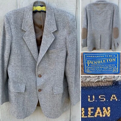 Blazer vintage Pendleton 100% lana virgen talla 42 tweed para hombre Foto 1 de 4