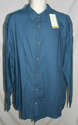 Mens The Foundry Supply Faded Denim Blue Long Sleeve Dress Casual Shirt Size 3XL - Image 1 of 3