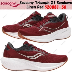 Saucony Triumph 21 Sundown Linen Red S20881-50 Men's Custom - Picture 1 of 14