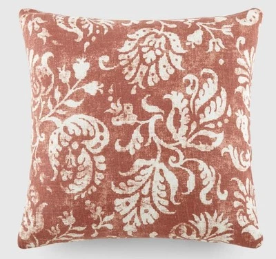 Becky Cameron 20" X 20" Throw Pillow Cover - Distressed Floral Rose NWT (C1) - Image 1 of 4