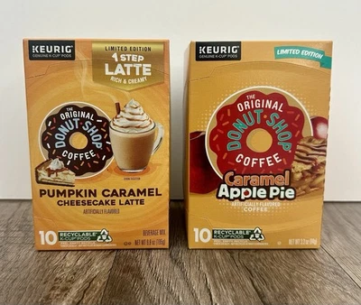Original Donut Shop Pumpkin Caramel Cheesecake Latte & Caramel Apple Pie K-Cups