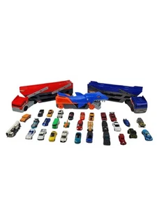 Hot Wheels Lot Multiple Mega Hauler + 30 loose Cars Shark Launcher  - Picture 1 of 22