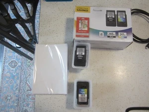 Canon PG-240XL-502 Black Tri-Color Ink Cartridge~BOTH NEW/SEALED. OPEN BOX ONLY - Zdjęcie 1 z 5