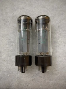 Mullard EL34 6CA7 xf2 Brown Base OO Getter NOS Testing Values Matched Pair - Picture 1 of 10