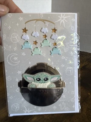 Papyrus Card Star Wars Mandalorian Baby Yoda New Baby Card Baby Shower - Image 1 of 4