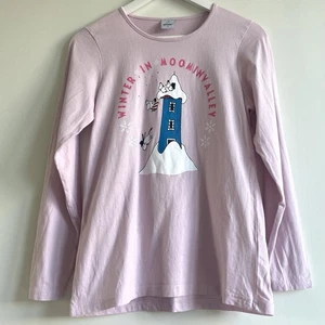 Mumin Damen rosa Nachtwäsche Langarmshirt Größe S Winter in Moominvalley - Bild 1 von 12