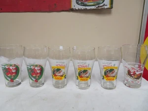 SET OF 6 COCA COLA CHRISTMAS DRINKINHG GLASSES BIG BOY? - Picture 1 of 7