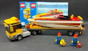 LEGO Power Boat Transporter 2 minifiguras e instrucciones conjunto 100 % completo #4643 - Imagen 1 de 10