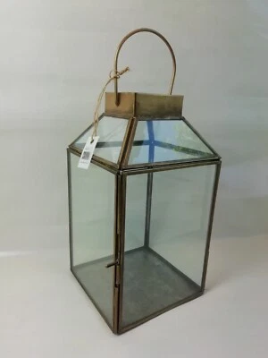 Laursen Laterne Windlicht shabby Vintage 14x14x25 Metall Stumpenkerzen 9600 17 - Bild 1 von 4