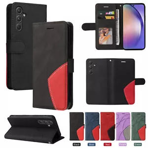 For Samsung S24 S23 Ultra A55 A05 Shockproof PU Leather Wallet Phone Case Cover - Foto 1 di 47