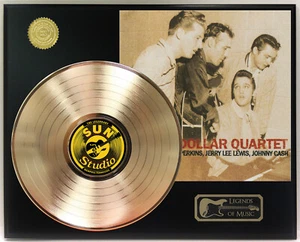 Elvis Presley - Million Dollar Quartet Gold LP Record Plaque Display - Picture 1 of 3