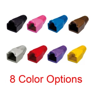 10pcs RJ45 Cat5e Cat6 Ethernet Network Cable Plug Connector Strain Relief Boot - Bild 1 von 1