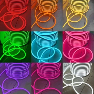 Waterproof LED Neon Rope Strip Lights Home Garden Holiday Party Room Floor Decor - Image 1 of 4