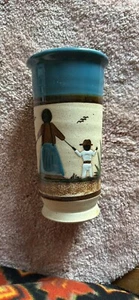HANDMADE POTTERY VASE WOMAN & CHILD - Picture 1 of 5