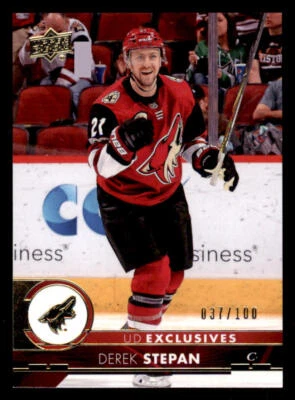 2017-18 Upper Deck Exclusives #258 Derek Stepan /100 - Image 1 of 2