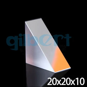 20x20x10mm Optical Glass Triangular K9 Prism Lens With Reflecting Film - Picture 1 of 6