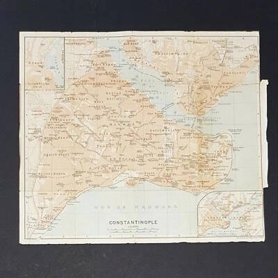 Mapas antiguos - Constantinopla / Estambul Turquía - 1911 Foto 1 de 3