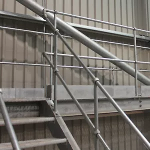 Galvanised Handrail Stanchions Tubular Standards Sticks Ball Posts Walkway Bends - Picture 1 of 37