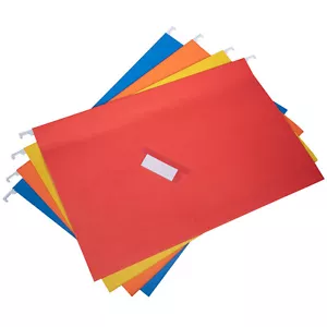 20 x A4 Colour Hanging Suspension Files Inserts Tabs Filing Set Cabinet - Picture 1 of 3