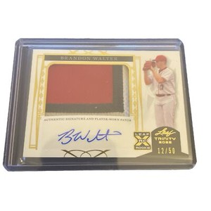 2022 Leaf Trinity Brandon Walter Patch Auto Gold /50