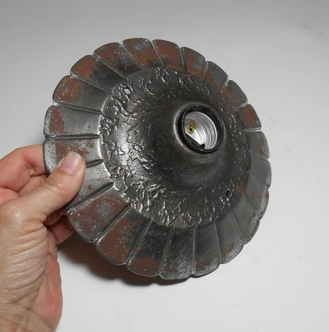Antique Cast Iron Electric Light Ceiling Cover WORKS!! Cover