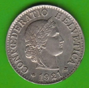 Switzerland 5 Rappen 1921 better than vz Test track nswleipzig - Picture 1 of 2
