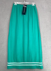 Vintage Christian de Catelnau Maxi Pencil Skirt Size L 100% Cotton Green - Picture 1 of 9