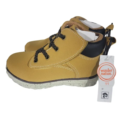 Toddler Boys' Wonder Nation Tucker Boots Wheat Size 11 - Image 1 of 4